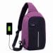 Breazbox purple anti theft sling backpack