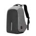 Breezbox anti theft grey backpack side view