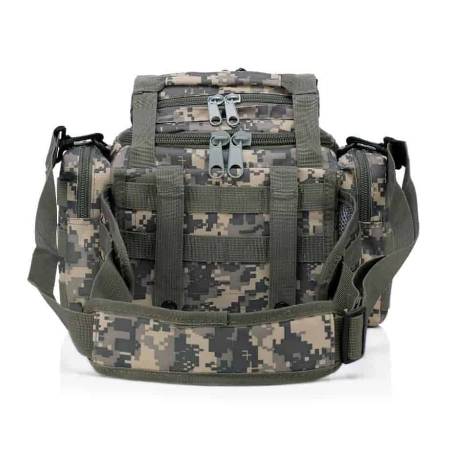 Back view of this ACU tactical bag for cameras