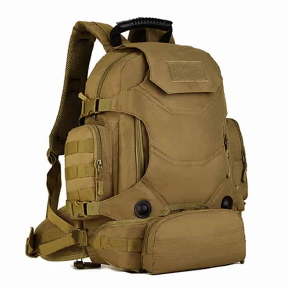 Our tan marine backpack is perfect for every day use.