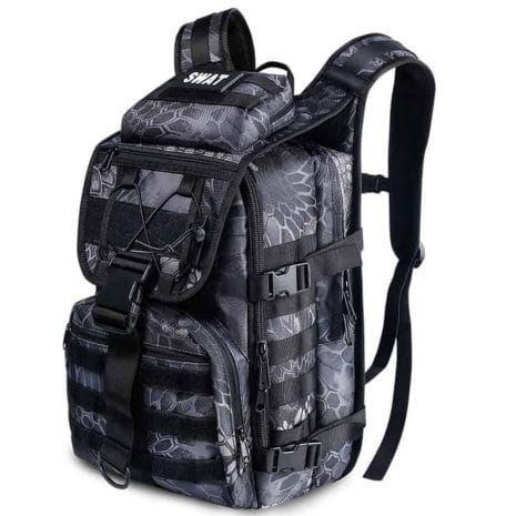 Breezbox black crepe tactical laptop backpack Breezbox black crepe tactical laptop backpack